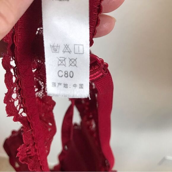 Unbranded red lace push-up bra 36C - Picture 5 of 5